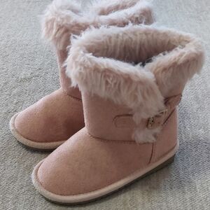Girls Place Boots Pink Vegan Suede Fur Boots Ug Style Size 8